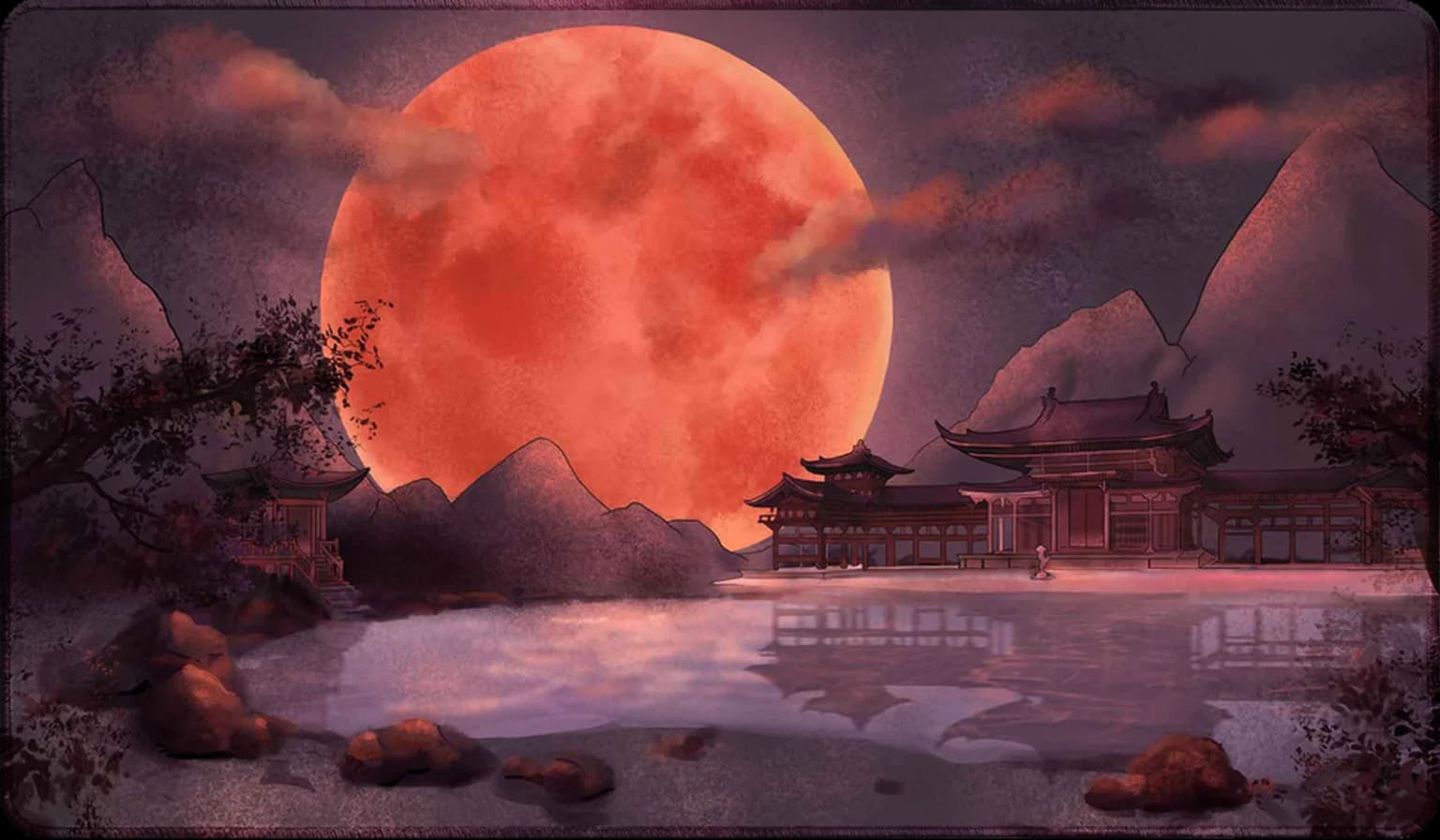 Blood Moon Shinto Temple