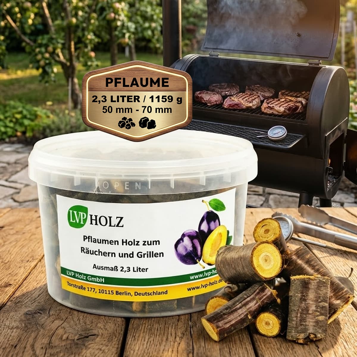 Pflaumen Holz zum Räuchern und Grillen