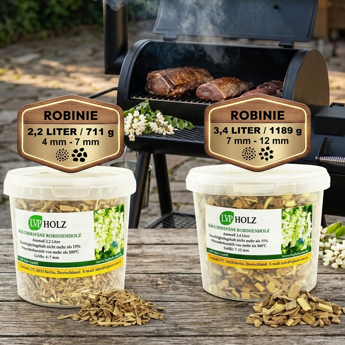 Robinienholz Räucherspäne